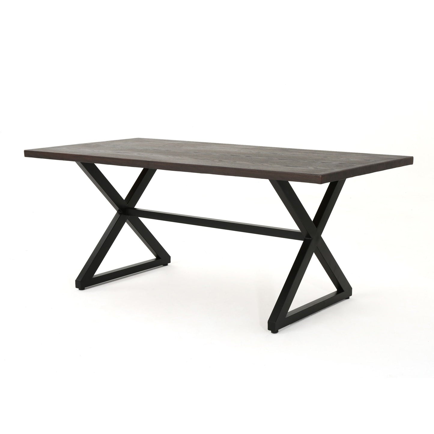 Rolando Outdoor Aluminum Dining Table With Steel Frame