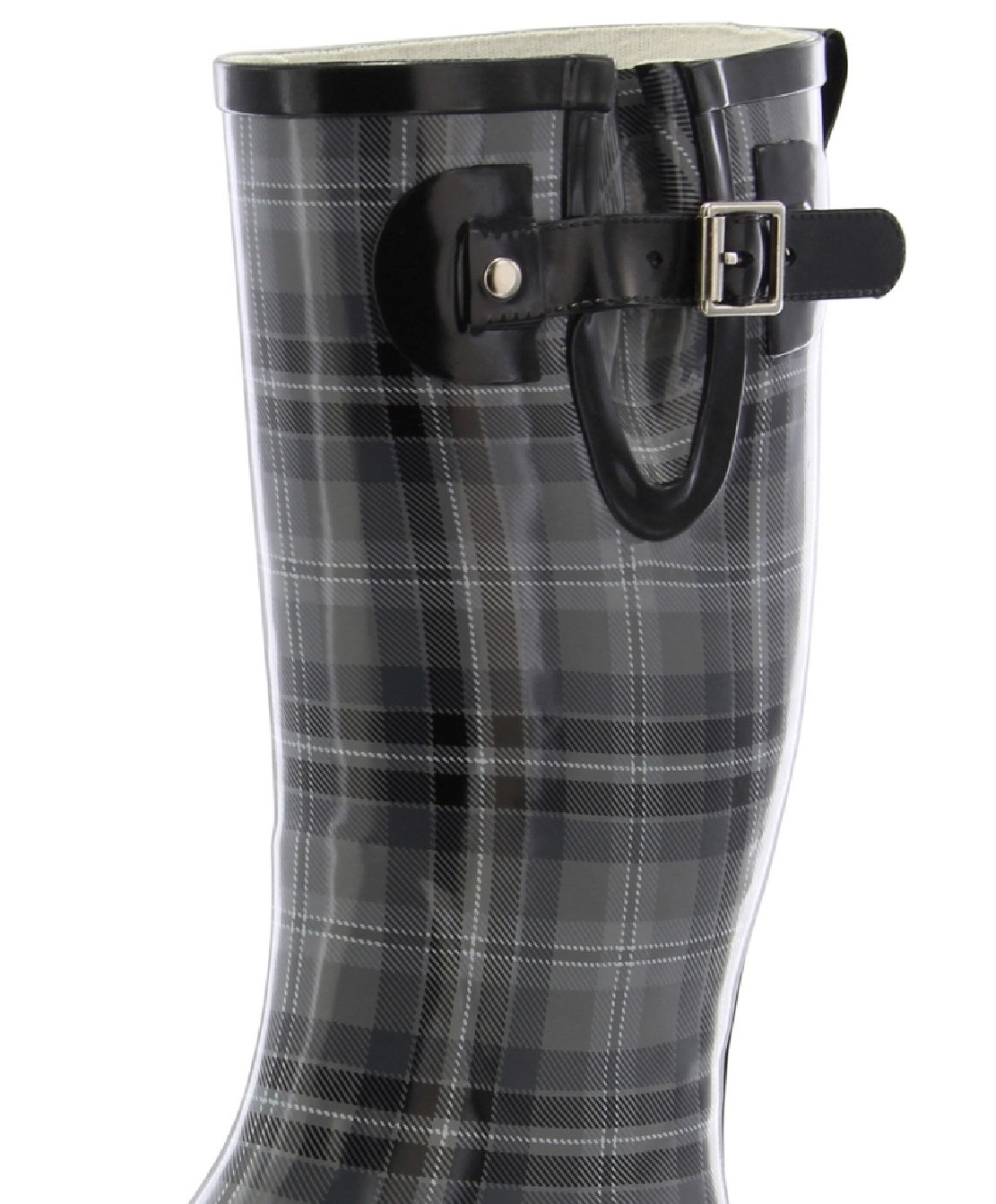 Western Chief Women's Highland Plaid Rain Boot Gray Size 6 M