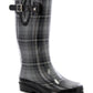Western Chief Women's Highland Plaid Rain Boot Gray Size 6 M