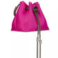 Sondra Roberts Women's Satin Drawstring Mini Bag Pink Size Regular