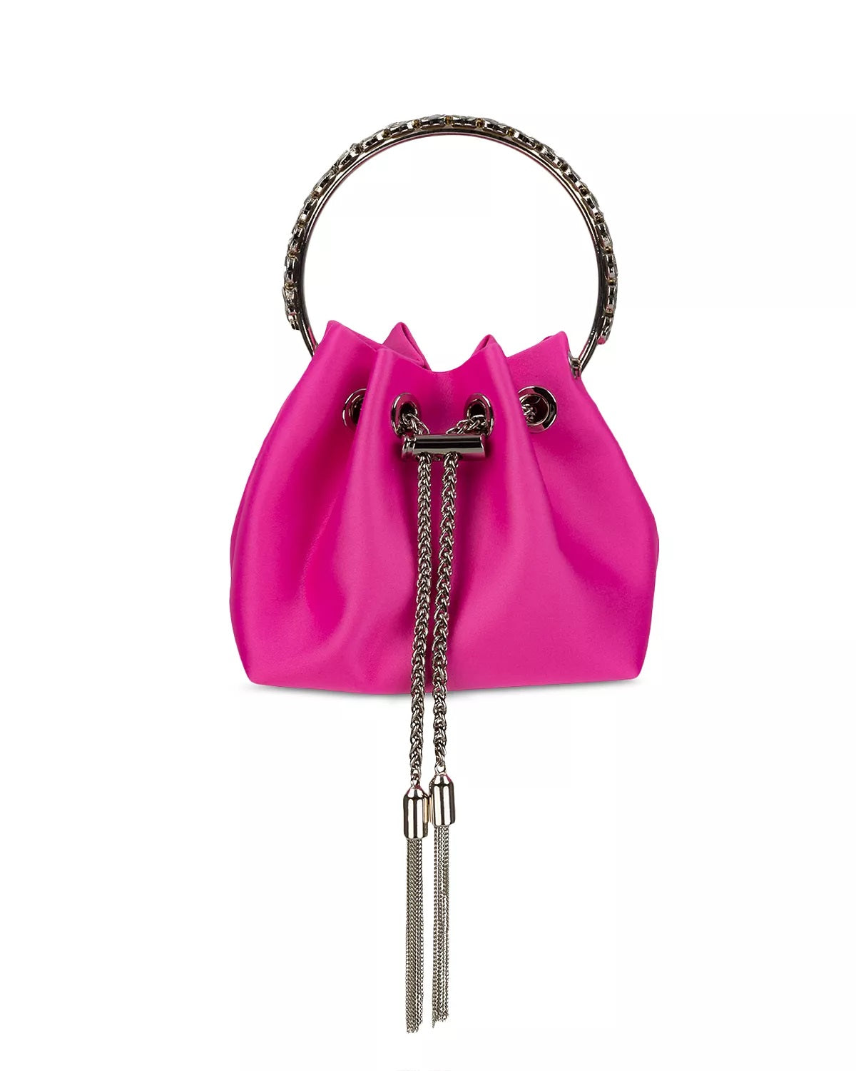 Sondra Roberts Women's Satin Drawstring Mini Bag Pink Size Regular