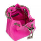 Sondra Roberts Women's Satin Drawstring Mini Bag Pink Size Regular