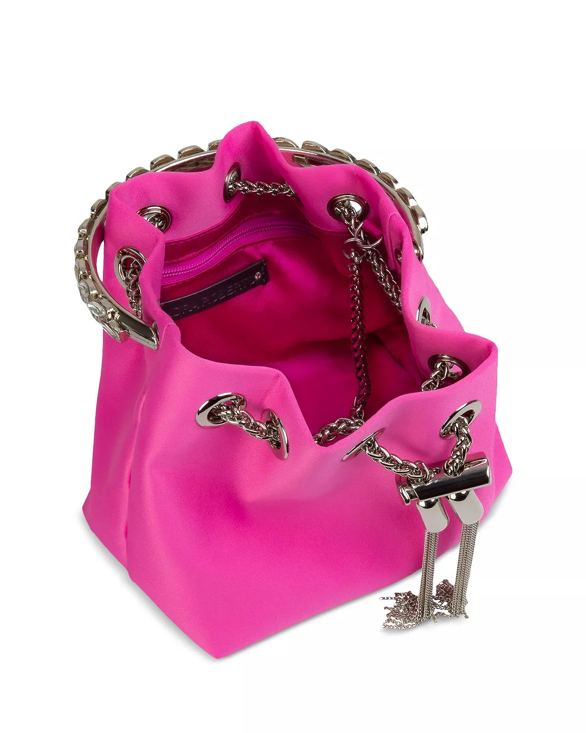 Sondra Roberts Women's Satin Drawstring Mini Bag Pink Size Regular