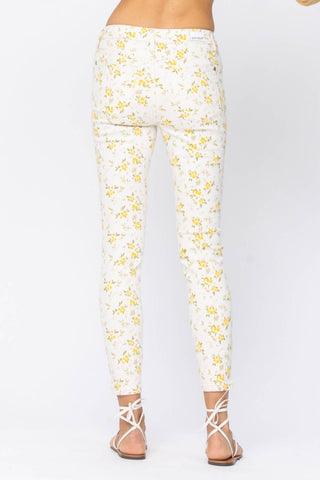 Judy Blue - Floral Print Skinny Jeans