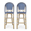 Outdoor Pe Rattan French Barstool Set