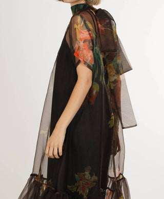 Beulahstyle - Caroleena Floral Print Sheer Dress