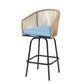 Outdoor Bar Stools Set of 4 with Armrests and Backrest