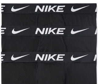 Nike Men's 3 Pack Dri Fit Essential Micro Trunks Black Size Medium