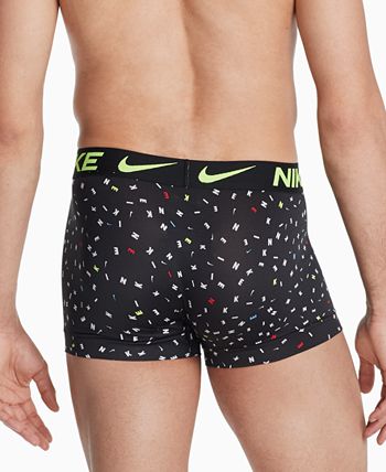Nike Men's 3 Pk Dri-Fit Essential Micro Trunk Boxers Blue Size Medium