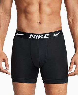 Nike Men's 3 Pack Dri Fit Essential Micro Boxer Briefs Black Size Medium