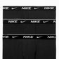 Nike Men's Dri Fit Essential 3 Pack Stretch Cotton Boxer Briefs Black Size X-Large