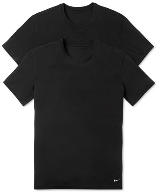 Nike Men's 2 Pack Dri Fit Stretch Cotton Crewneck T-Shirts Black Size Small