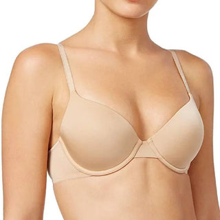 Calvin Klein Women's Full-Coverage Scallop-Trim Bra QF1714 Beige Size 36DD