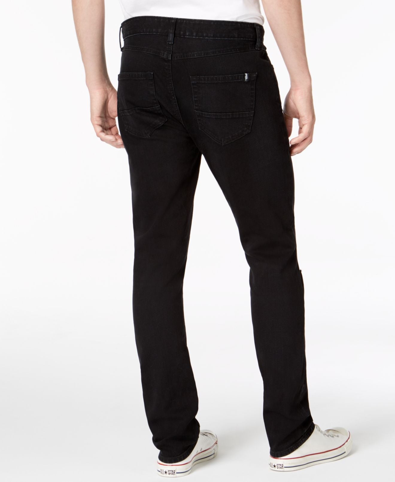 American Rag Men's Slim Fit Stretch Destroyed Jeans Black Size 34X32