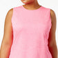 ID Ideology Women's Keyhole Back Tank Top Pink Size 1X