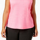 ID Ideology Women's Keyhole Back Tank Top Pink Size 1X