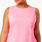 ID Ideology Women's Keyhole Back Tank Top Pink Size 3X