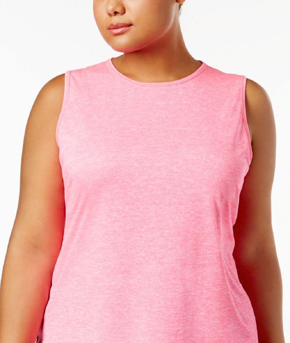 ID Ideology Women's Keyhole Back Tank Top Pink Size 3X