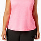 ID Ideology Women's Keyhole Back Tank Top Pink Size 3X
