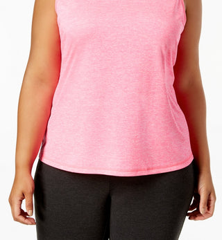 ID Ideology Women's Keyhole Back Tank Top Pink Size 3X