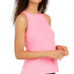 ID Ideology Women's Essentials Heathered Keyhole Back Tank Top Pink Size Large