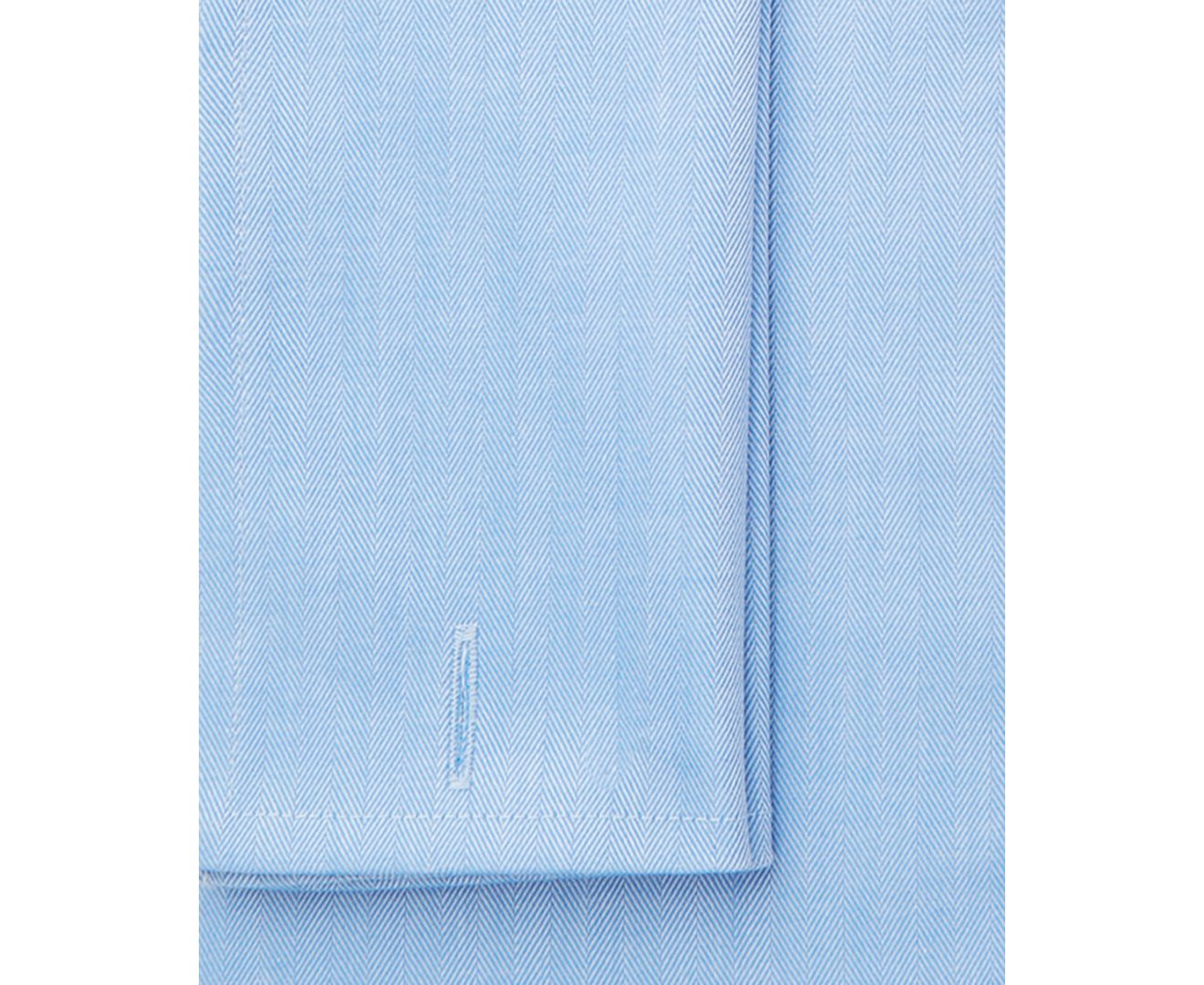 Tasso Elba Men's Classic Fit Non Iron French Cuff Dress Shirt Blue Size 34-35