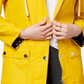 Maison Jules Women's Hooded Raincoat Yellow Size Large