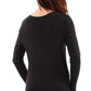 Maison Jules Women's Scoop Neck Top Black Size X-Large