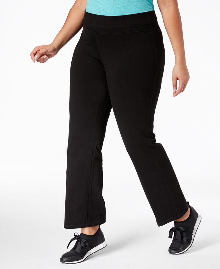 ID Ideology Women's Flex Stretch Active Yoga Pants Black Size 2X