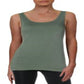 Maison Jules Women's Sleeveless Scoop Neck Tank Top Green Size Large