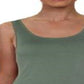 Maison Jules Women's Sleeveless Scoop Neck Tank Top Green Size Large