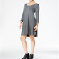 Style & Co Women's Swing Dress Gray Size Petite M