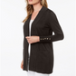 JM Collection Women's Open Front Cardigan Dark Brown Size Petite XL