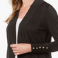 JM Collection Women's Open Front Cardigan Dark Brown Size Petite XL