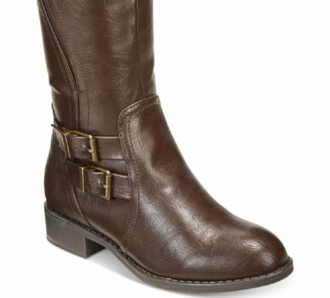 Style & Co Women's Milah Almond Toe Knee High Riding Boots Brown Size 9 M