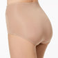 Warner's Women's No Pinching No Problems Lace Waist Brief Underwear Brown Size 8