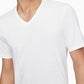 Calvin Klein Men's 3 Pack Slim Fit Cotton V Neck T-Shirt White Size Medium