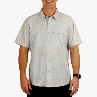 Aftco - Air-o Mesh Printed Short Sleeve Button Down Shirt