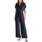 Steve Madden - Tori Tie Waist Wide Leg Satin Jumpsuit