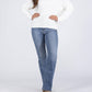 Apricot - Snowy Nights Women's Classic Cable Knit Sweater