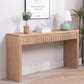Modern Console Table with 4 Drawers – 59.2" Entryway Table in Natural Wood Finish
