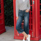 Judy Blue - Mid Rise Tummy Control Crop Wide Jeans