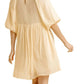 Umgee - Floral Embroidered Balloon Sleeve Dress