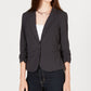 BCX Junior's Ruched 3/4 Sleeve Blazer Black Size X-Small