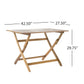 Blissique Outdoor Foldable Wood Dining Table With Slat Design