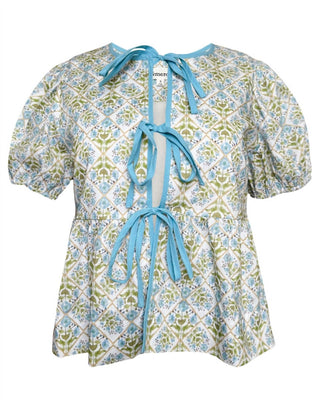 &Merci - Tie Front Top