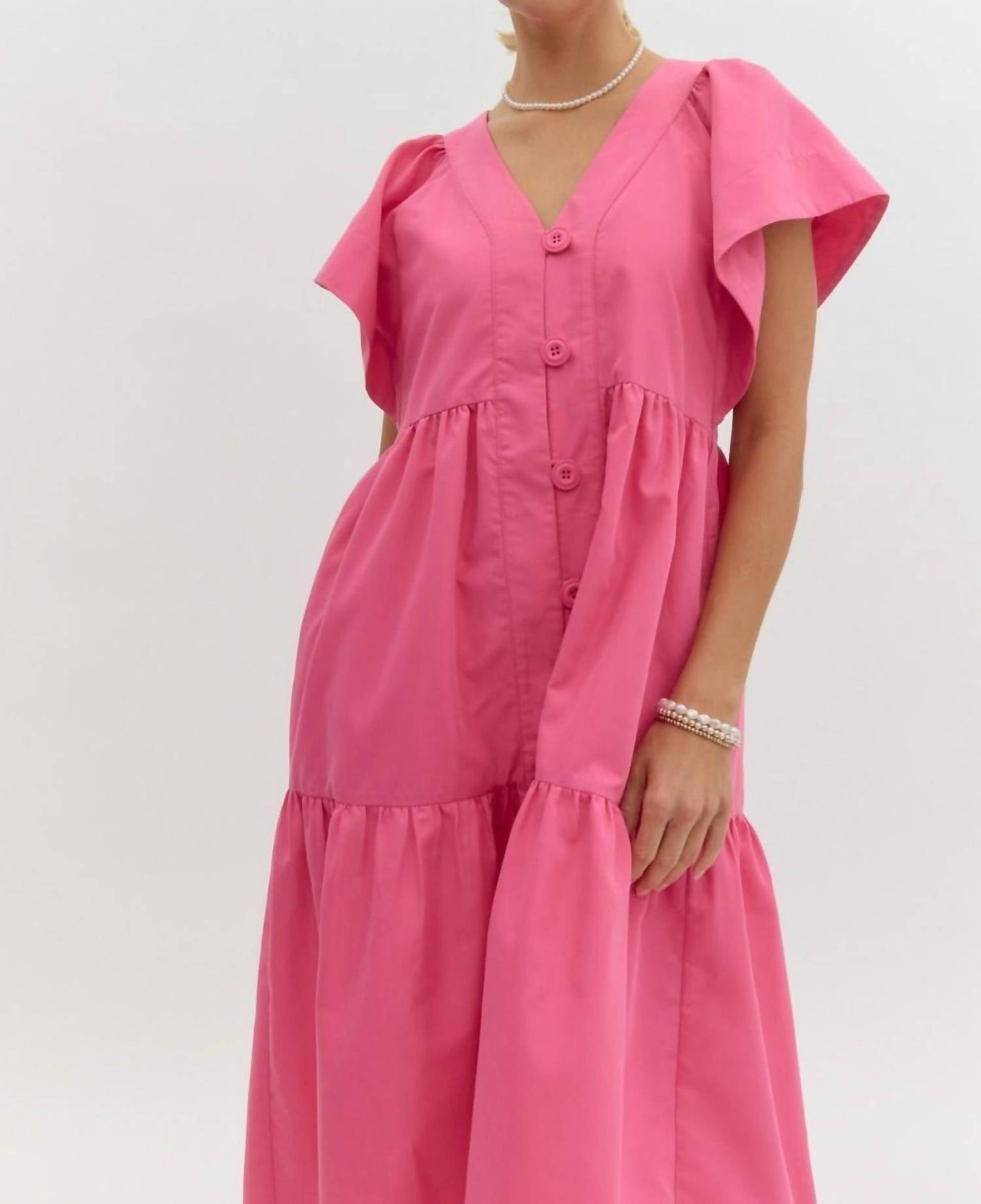 Entro - Bold And Beautiful Button Dress