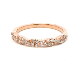 Aamiaa - 0.35 Carat Natural Diamond Twisted Prong Band