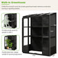 TOPMAX 78-inch Wooden Greenhouse Cold Frame with 4 Independent Skylights and 2 Folding Middle Shelves