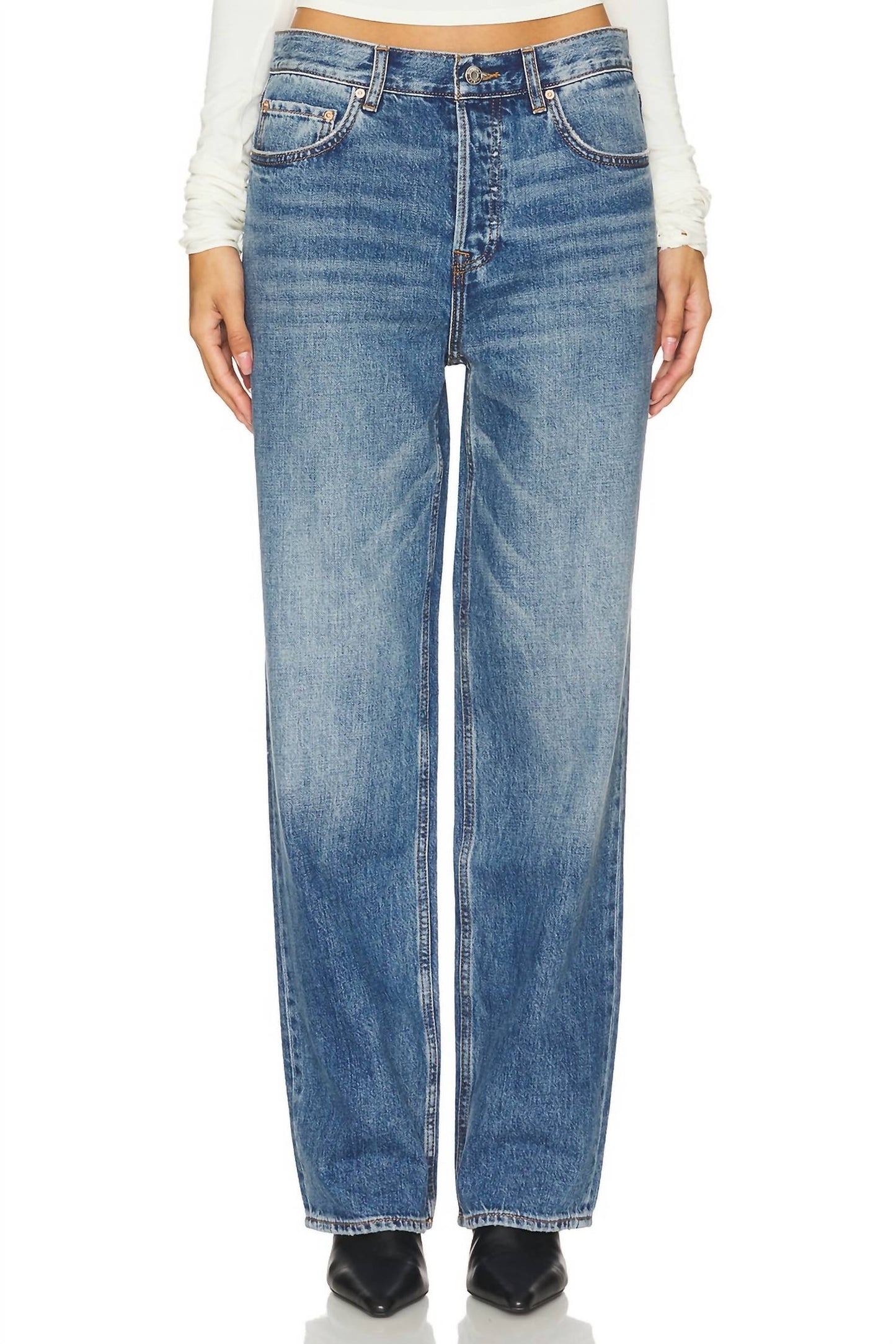 Grlfrnd - Bella Low Rise Boyfriend Jean